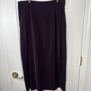 Retro Alanni Woman Plum Purple Maxi Skirt Size 8 Waist A-Line